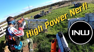 High Power Nerf Blaster Gameplay FDL3 on MAX power at Impact North West 1 [upl. by Acirederf]