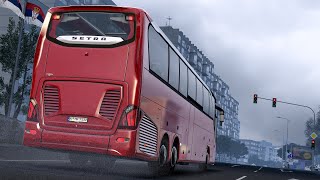 ⛈️ Setra New S517 HDH  Ets 2 Bus Mod 149 Gameplay  🥇Real 2K Ultra Graphics [upl. by Einra]