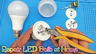 How to Repair LED Bulb Easily at Home  LED Light Bulb Repairing [upl. by Icken944]