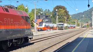 S1 to Bludenz and RJ 573 to Frankfurt trainspotting viralvideo [upl. by Aneehsak19]