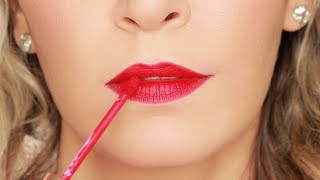 Trucco per principianti rossetto rosso come applicarlo senza sbavature [upl. by Solotsopa]