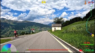 35 minute Virtual Cycling Workout Italy Alps with Speed Display 4K Video [upl. by Sapowith]