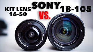 Sony Kit Lens vs 18105 for filmmaking  Should you upgrade A6000 A6400 A6300 A6100 [upl. by Nomyad222]