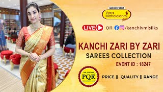 Kanchi Zari By Zari Sarees Collection  WhatsApp 89 0001 0002  Kancheepuram Varamahalakshmi Silks [upl. by Streeter]