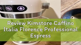 Review Kimstore Caffino Italia Florence Professional Espresso Machine with Milk Frother [upl. by Abby]