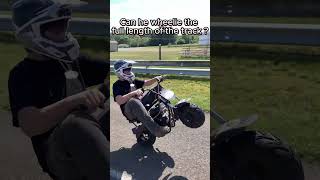 Mini bike wheelie monster moto mini bike minibike monstermoto wheelie predator212 [upl. by Idet]