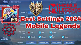 Gameplay Mobile Legends Best Settings 2024 [upl. by Anileh]