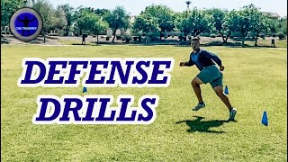 3 Cone Drills for Football Defense  Defense Drills for Football [upl. by Shererd]