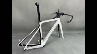 Seraph tantan Superlight Disc road bike frame FM025 pearl white black paint bike roadbike bicycle [upl. by Aynas]