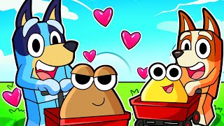 ĀBLUEY Y BINGO ADOPTAN un POU en ROBLOX š’–š° [upl. by Sue588]