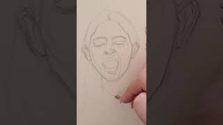 Drawing portraits with ballpoint pen drawing art sketch [upl. by Loggins357]