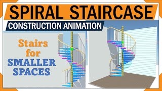 Understanding Stairs steel Design  Spiral staircase  House construction [upl. by Naivad]