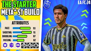 BEST STARTER META STRIKER BUILD EA FC 24 Pro Clubs [upl. by Kameko]