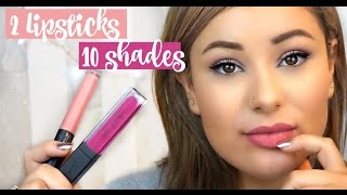 2 Lipsticks 10 Shades  How to mix matte liquid lipsticks  scattynattyxx [upl. by Doreg568]