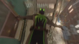 1 min of prowler miles in beyond the spiderverse likeee webless venomless miles morales gameplay [upl. by Josy97]