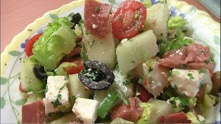 Mediterraner Melonensalat mit Serano Schinken und Feta [upl. by Olva]