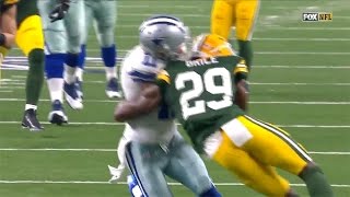 Green Bays Kentrell Brice Delivers Huge Hit To Dallass Cole Beasley 2017 [upl. by Us]