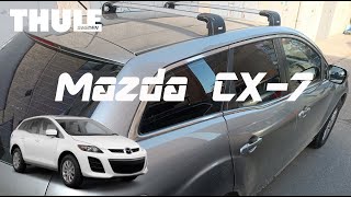 Roof rack bar with fix point Thule Wingbar Edge Mazda CX7 [upl. by Innig]