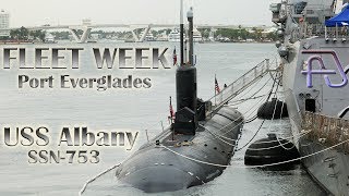 USS Albany SSN753 Los Angelesclass submarine at Fleet Week  Port Everglades 2019 [upl. by Neicul]