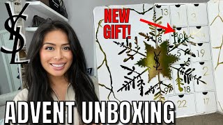 YSL ADVENT CALENDAR 2023 UNBOXING REVIEW NEW SURPRISE GIFTS BUT ARE THEY WORTH THE HIGHER PRICE [upl. by Sedicla]