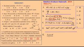 Simulare Evaluare Nationala 2019 clasa a VIIa [upl. by Leeanne188]