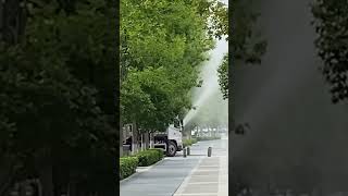 Is this spraying water or spraying pesticide on the tree [upl. by Noslien]