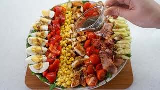 Cobb Salad Recipe How to Make Cobb Salad Recipes for New Year63 [upl. by Loy]