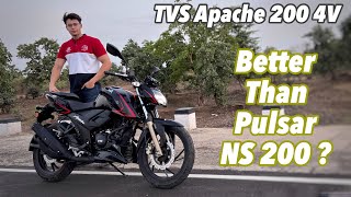 2022 TVS Apache 200 4V Review  Best AllRounder Motorcycle 🔥 [upl. by Ybur729]