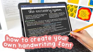 how to make your own font  import into goodnotes ⌨️ [upl. by Madelaine]