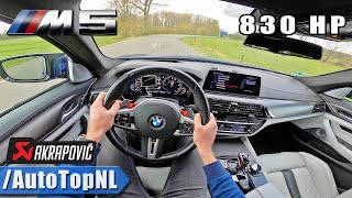 830HP BMW M5 F90 Aulitzky AKRAPOVIC LOUD POV Test Drive by AutoTopNL [upl. by Hausner]