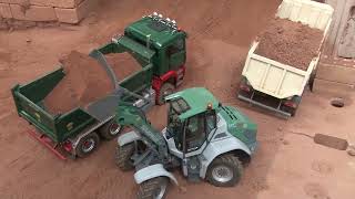 Loaders and bulldozers doing hard work RC live action at the Construction World Part 74 [upl. by Quickel]