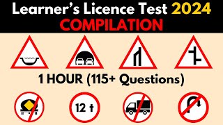 1 HOUR of HARD Learners License Test Questions  Can You Pass 2024 Real Test 115 Questions [upl. by Aenahs]