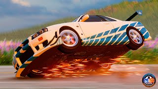 Satisfying Rollover Crashes 50  BeamNGdrive CRAZY DRIVERS [upl. by Suiluj]