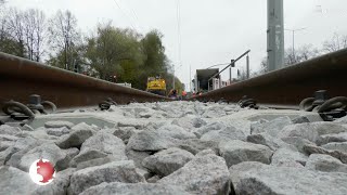 Gleisarbeiten am Bahnübergang des Stadions JenaTVBeitrag 131124 [upl. by Mccormick499]