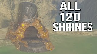 Zelda Breath of the Wild  All 120 Shrines [upl. by Lilah]