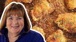 Crispy Chicken Thighs with Creamy Mustard Sauce  Barefoot Contessa Cook Like a Pro  Food Network [upl. by Kenzi]