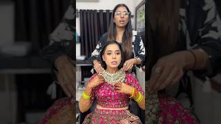 My gorgeous bride in making chhavibridalworld CBW bridal makeup bridalmakeupartist jodhpur [upl. by Vivienne]