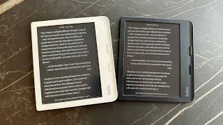 Compare Kobo Libra Colour vs Kobo Libra 2  Dark Mode Highlights Font Weight Screen Door Effect [upl. by Lody]