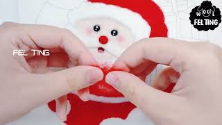 【DIY Handicrafts】Santa Claus Wool Felt DIY Tutorial [upl. by Kcirdef199]