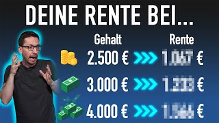 Diese RENTE bekommst DU bei 2500€3000€4000€ Gehalt 😳 NEUE Zahlen 2024 Rente [upl. by Ajiat]