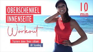 10 MIN OBERSCHENKEL INNENSEITE WORKOUT  Trainiere deine Beine schlank  Katja Seifried [upl. by Everard]