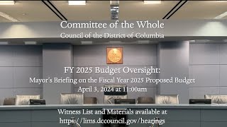 FY25 Mayors Budget Briefing [upl. by Esinwahs]