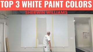 The Three Most Popular White Paints by Sherwin Williams [upl. by Yeldoow985]