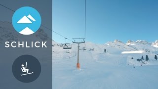 Sennjoch chairlift Schlick 2000  Piste View [upl. by Gudrin282]