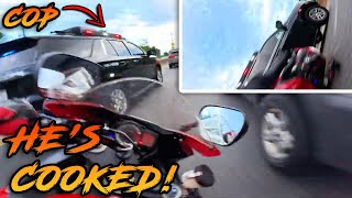 Biker CRASHES While Dodging The Police  UNHINGED Police Chases  Bikes VS Cops 103 [upl. by Anyl]