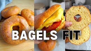 Bagels Fit Altos en Proteína con Yogur Griego Receta Saludable y Fácil para el Desayuno [upl. by Nysilla]