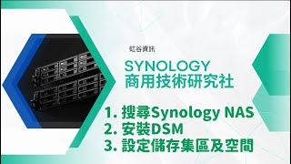 Synology 3分鐘教學搜尋NAS安裝DSM設定儲存空間 [upl. by Adnilak889]