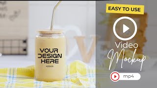 Libbey Glass Mockup free  Video Mockup [upl. by Ennailuj]