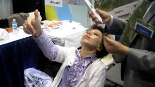 How to Tonometry Over Eyelid with Tonometer DIATON at Academy of Ophthalmology AAO 2010 [upl. by Yendor723]