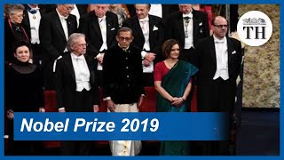 Abhijit Banerjee Esther Duflo receiving the Nobel Prize in Economics 2019 [upl. by Ecneps]